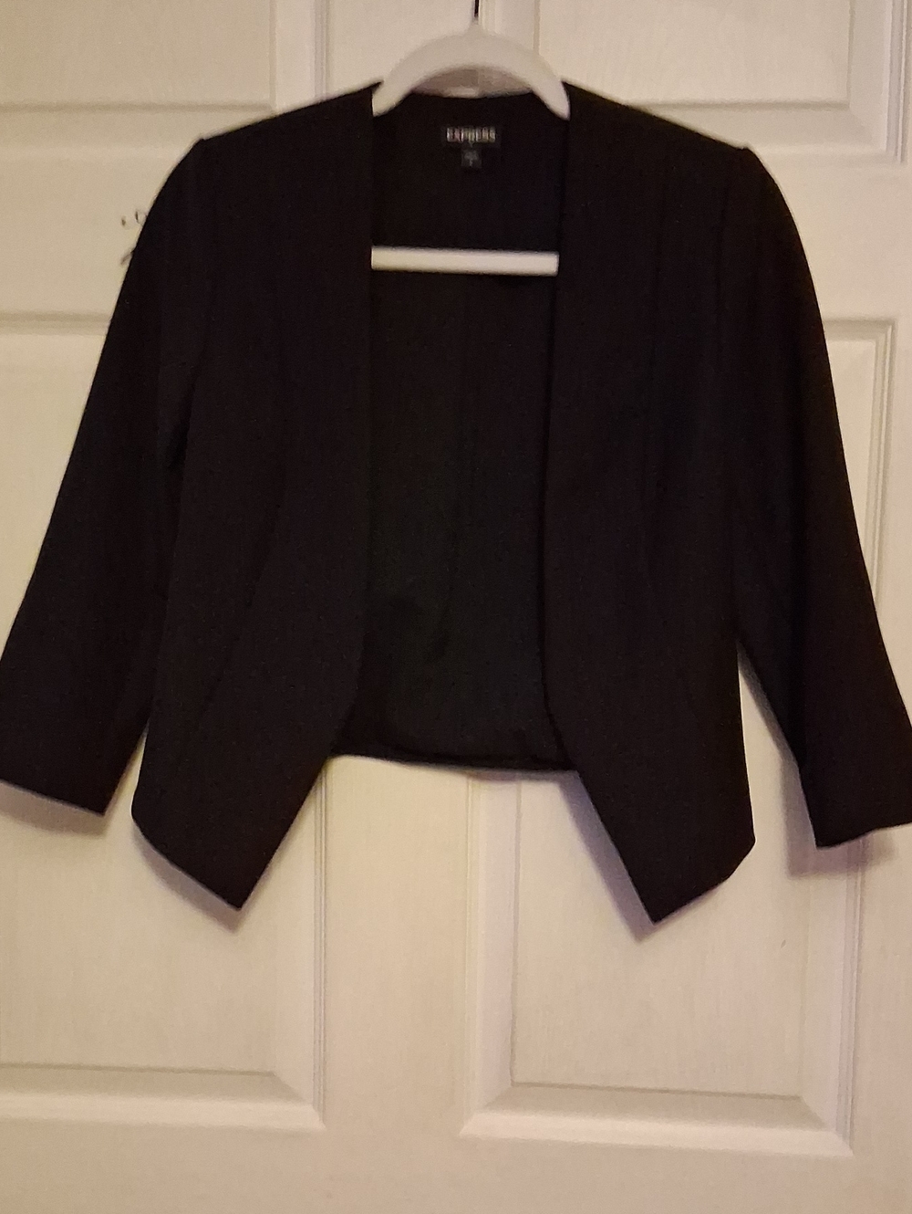 Express Black Cropped Open Blazer Jacket
